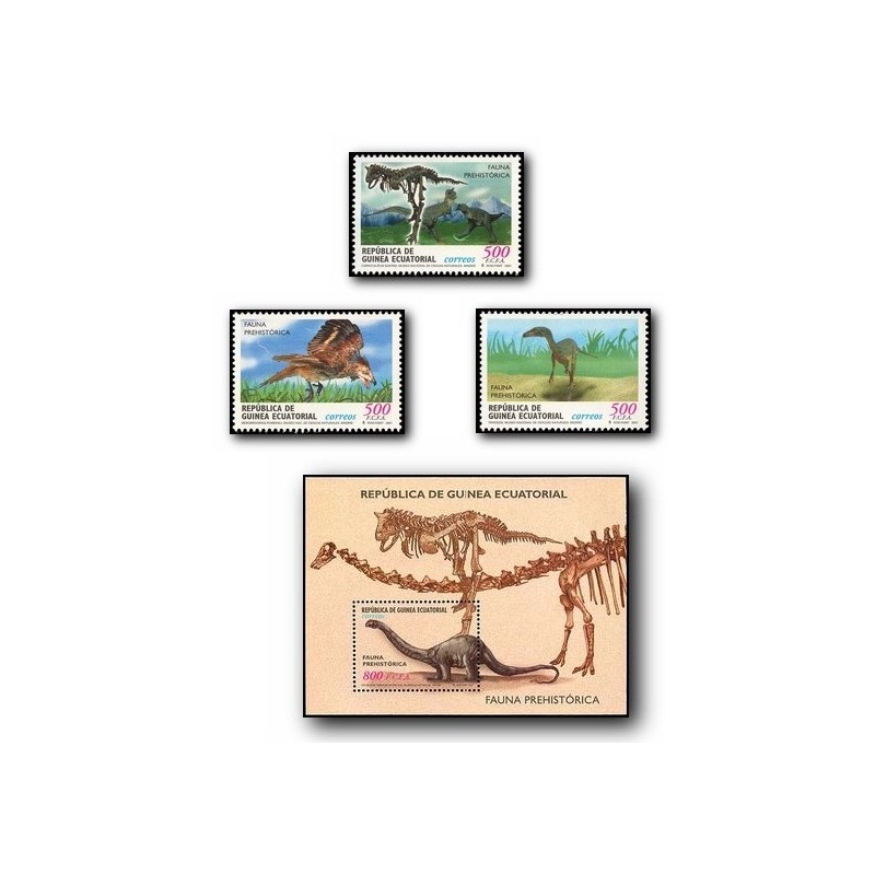 2002 Guinea Ecuat. Fauna Prehistórica (Edif.284/87) **