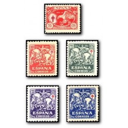 1945 España. Pro Tuberculosos. Edif.993/997 **