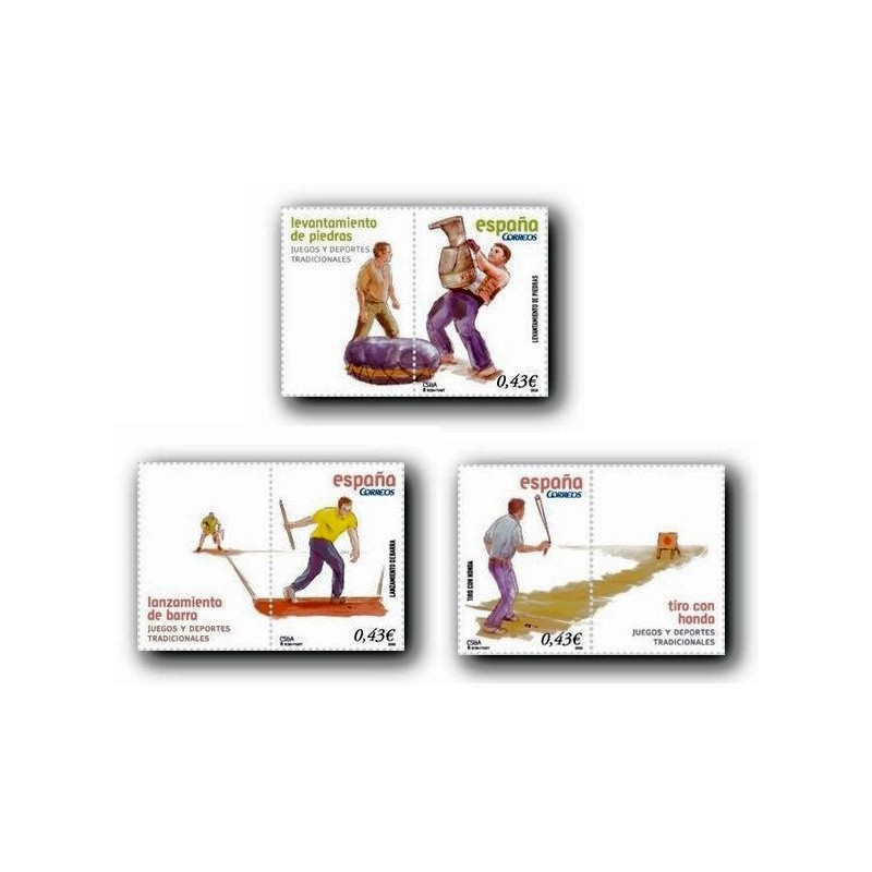 2008 Sellos de España. Juegos y Deportes Tradicionales (Edif. 4414/16)**