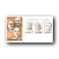 1981 SPD España. Centenarios. (Edif.2618/20)