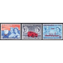 1961 Granada. Centenario Postal 1861-1961 (Yvert 178/180) **