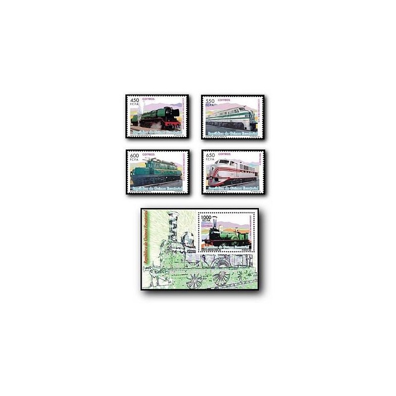 2007 Sellos de Guinea Ecuatorial. Trenes **