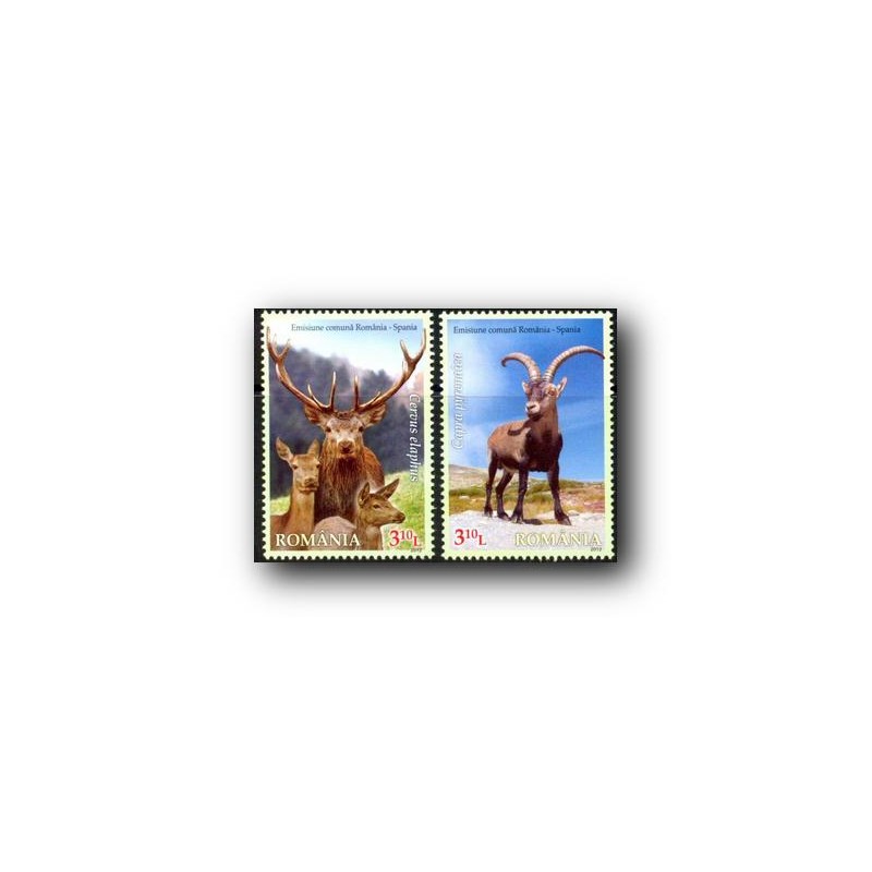2012 Rumanía. Emisión conjunta con España. Fauna.