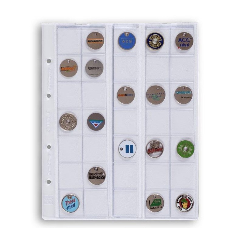 Hojas Leuchtturm OPTIMA 27 para monedas (5 unds.)