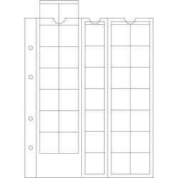 Hojas Leuchtturm OPTIMA 27 para monedas (5 unds.)