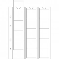 Hojas Leuchtturm OPTIMA 42 para monedas (5 unds.)