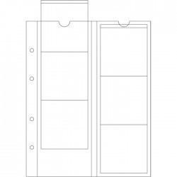 Hojas Leuchtturm OPTIMA 65 para monedas (5 unds.)