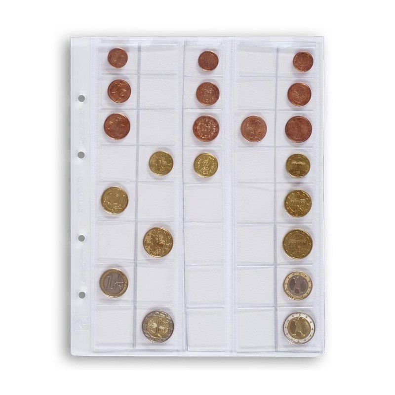 Hojas Leuchtturm OPTIMA EURO para monedas (5 unds.)