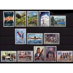 1972 Sellos de Andorra (Correo Español). Año Completo **