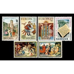 1975 Sellos de Andorra (Correo Español). Año Completo **