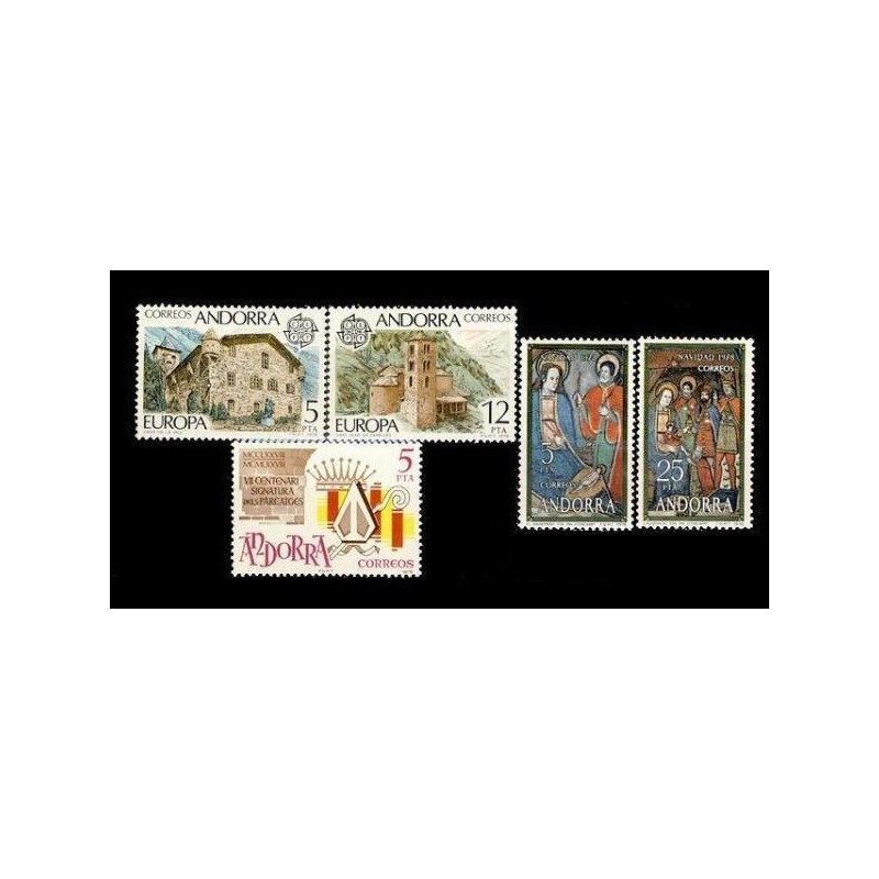1978 Sellos de Andorra (Correo Español). Año Completo **