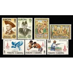1980 Sellos de Andorra (Correo Español). Año Completo **