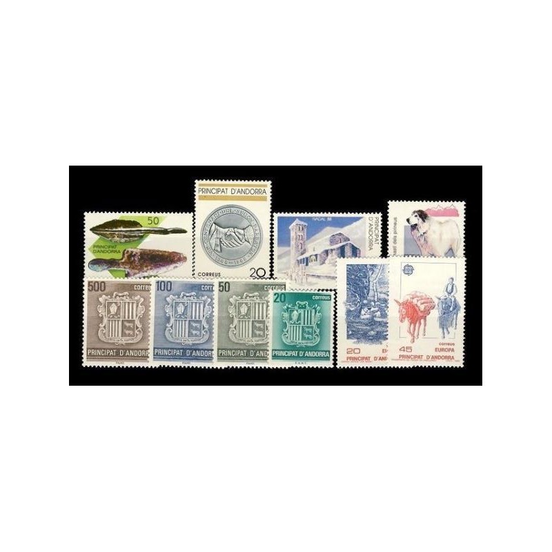 1988 Sellos de Andorra (Correo Español). Año Completo **