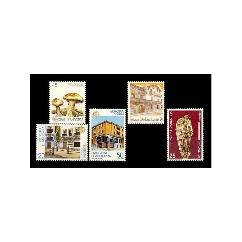 1990 Sellos de Andorra (Correo Español). Año Completo **