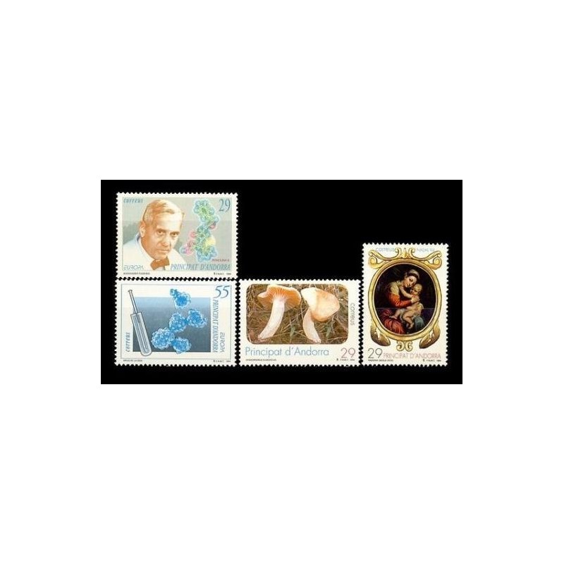1994 Sellos de Andorra (Correo Español). Año Completo **
