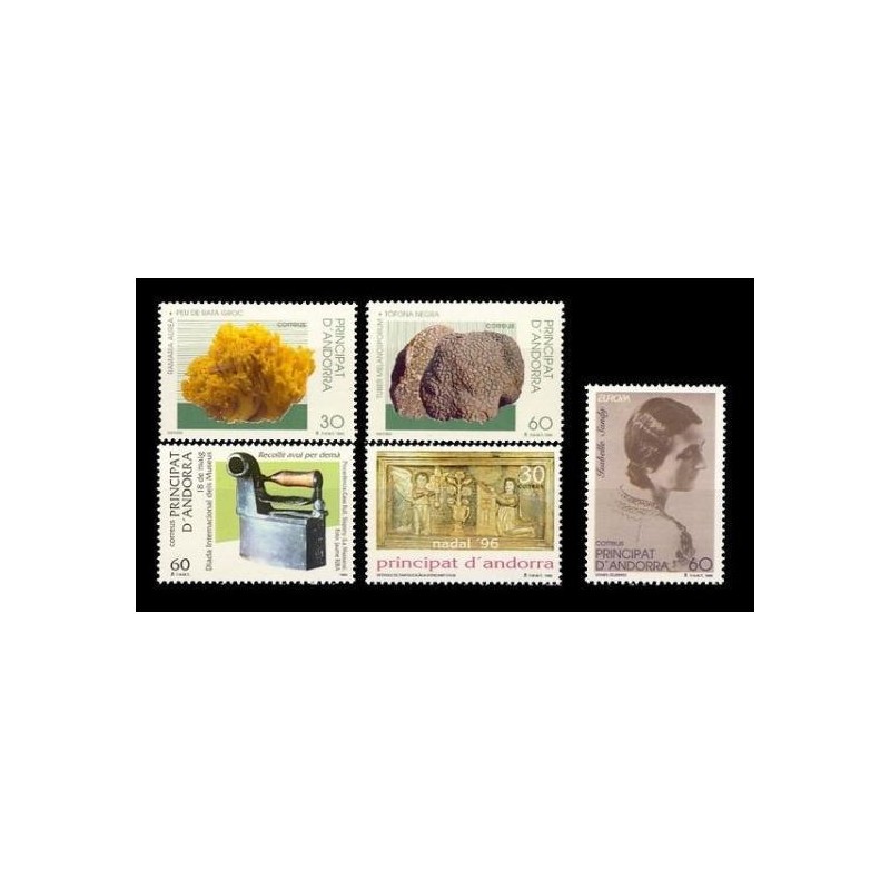 1996 Sellos de Andorra (Correo Español). Año Completo **