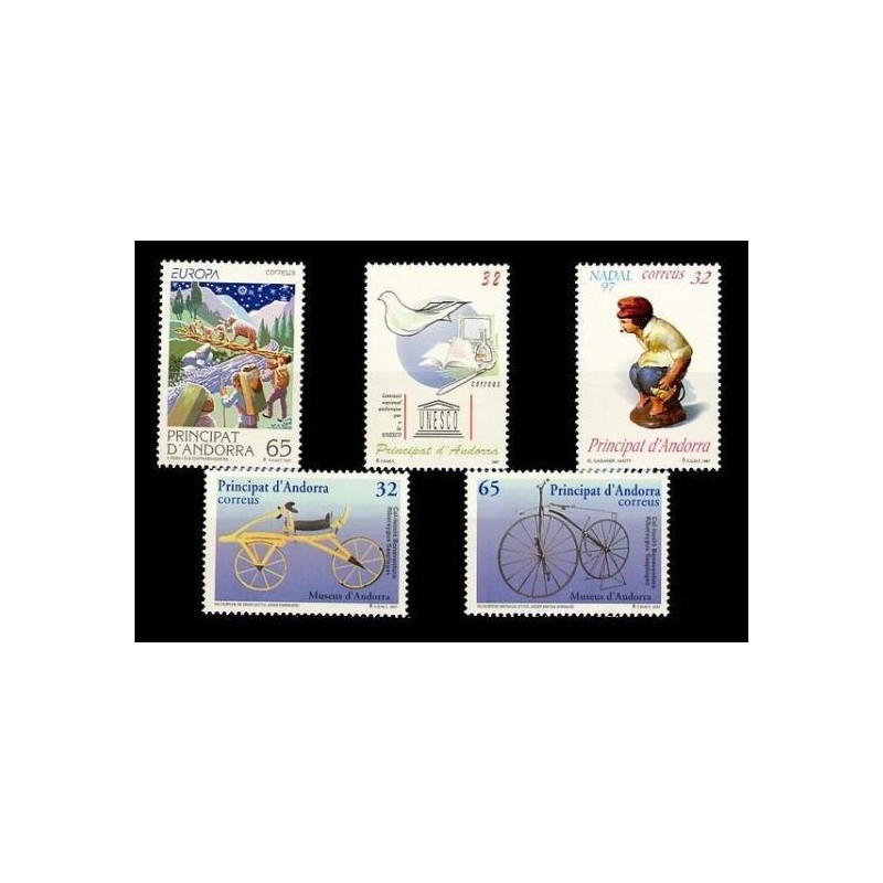 1997 Sellos de Andorra (Correo Español). Año Completo **