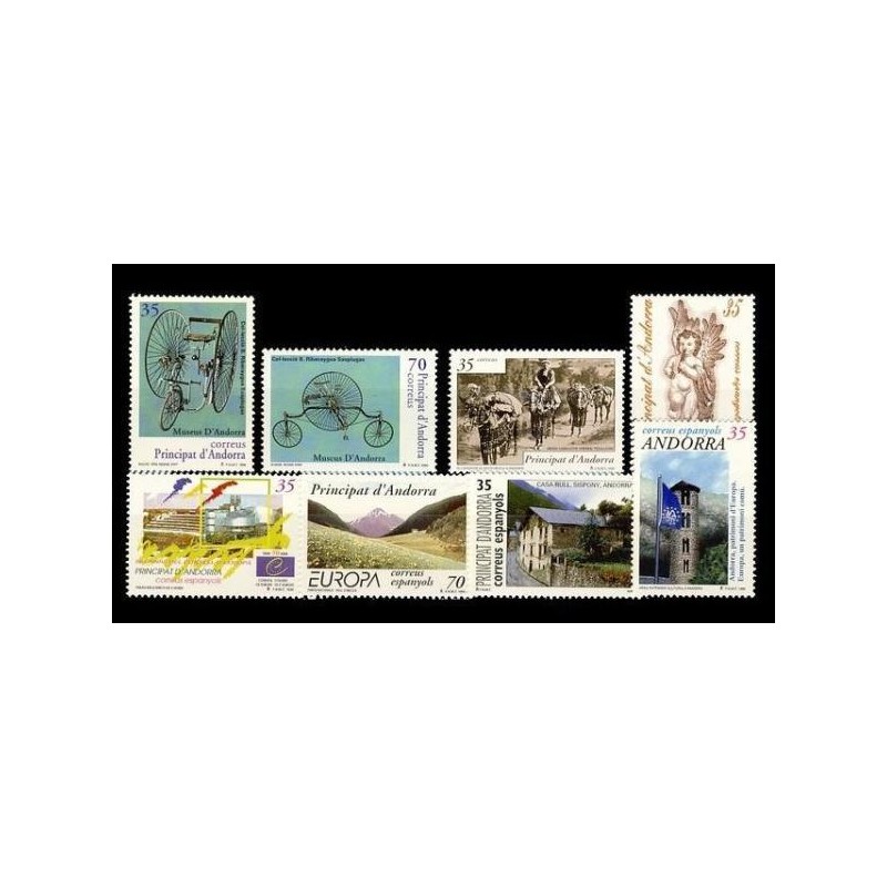 1999 Sellos de Andorra (Correo Español). Año Completo **