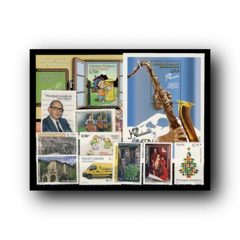 2013 Sellos de Andorra (Correo Español). Año Completo **