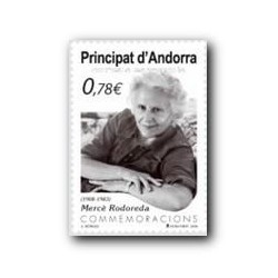 2009 Sellos Andorra Español. Mercè Rodoreda (Edifil 364)**