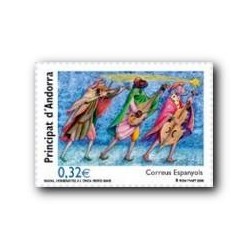 2009 Sellos Andorra Español. Navidad (Edifil 371)**