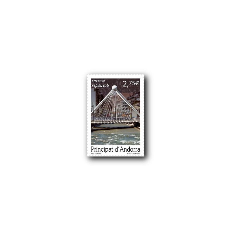 2010 Sellos Andorra Español. (Edifil 374). Puente de París **