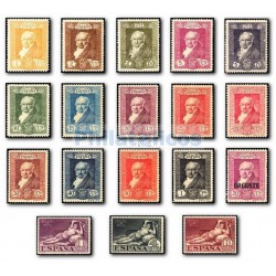 1930 Sellos de España. Quinta de Goya (Edifil 499/516) **