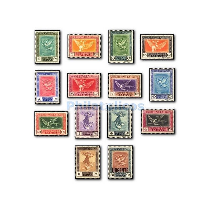 1930 Sellos de España. Quinta de Goya (Edifil 517/530) **