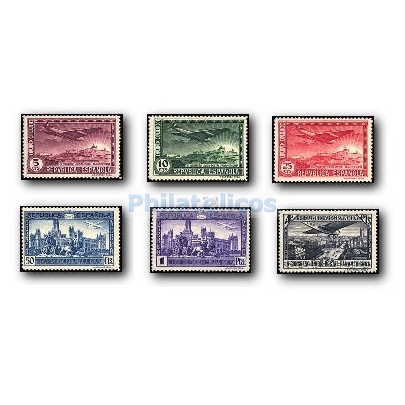 1931 España. III Congr. de la U.P. Panamericana. (Edifil 630/635) **