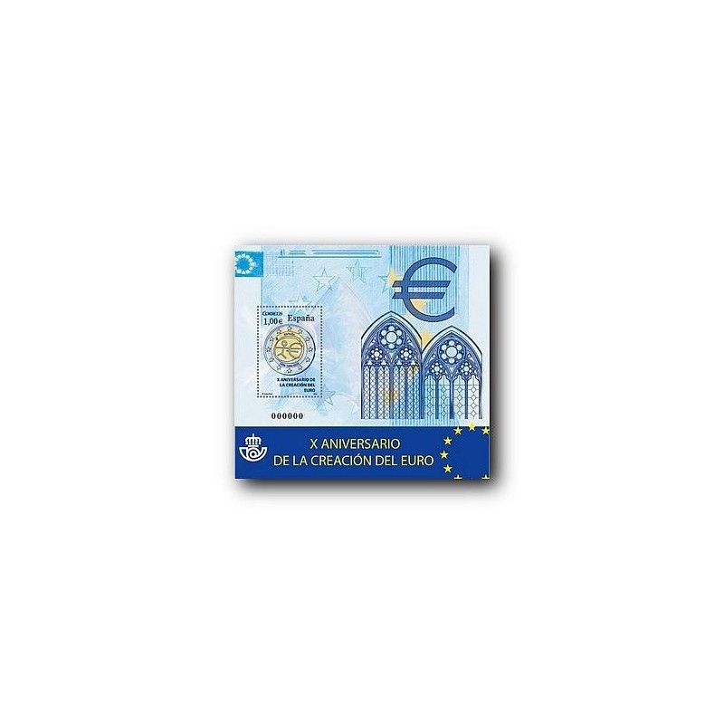 2009 Sellos de España. X Aniv. del Euro. (Edif. 4496)**