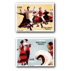 2009 Sellos de España. Bailes y Danzas. Muñeira y Fandango. (Edif. 4501/02)