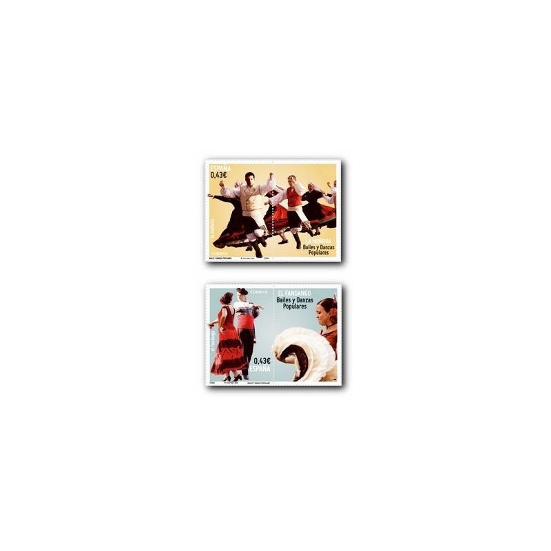 2009 Sellos de España. Bailes y Danzas. Muñeira y Fandango. (Edif. 4501/02)