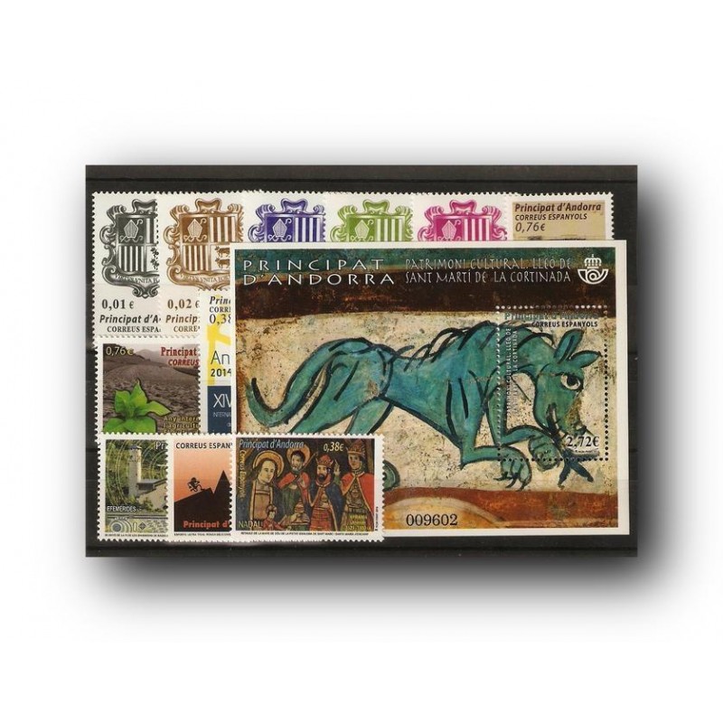 2013 Sellos de Andorra (Correo Español). Año Completo **