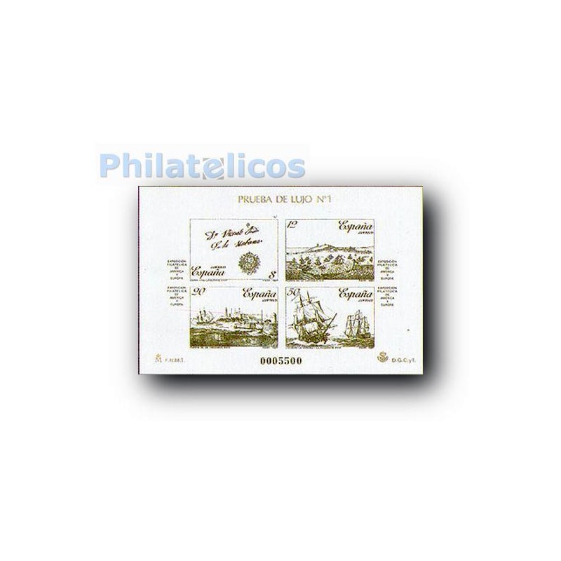 1987 Prueba Lujo 1/2. Exp. Filatélica. ESPAMER´87