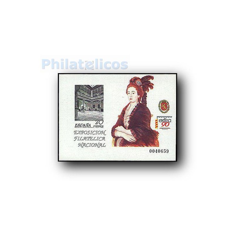 1990 Prueba Oficial. Exposición Filatélica Nacional EXFILNA´90