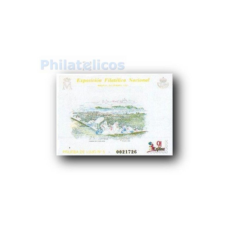 1991 Prueba Lujo 5. Exposición Filatélica Nacional EXFILNA´91