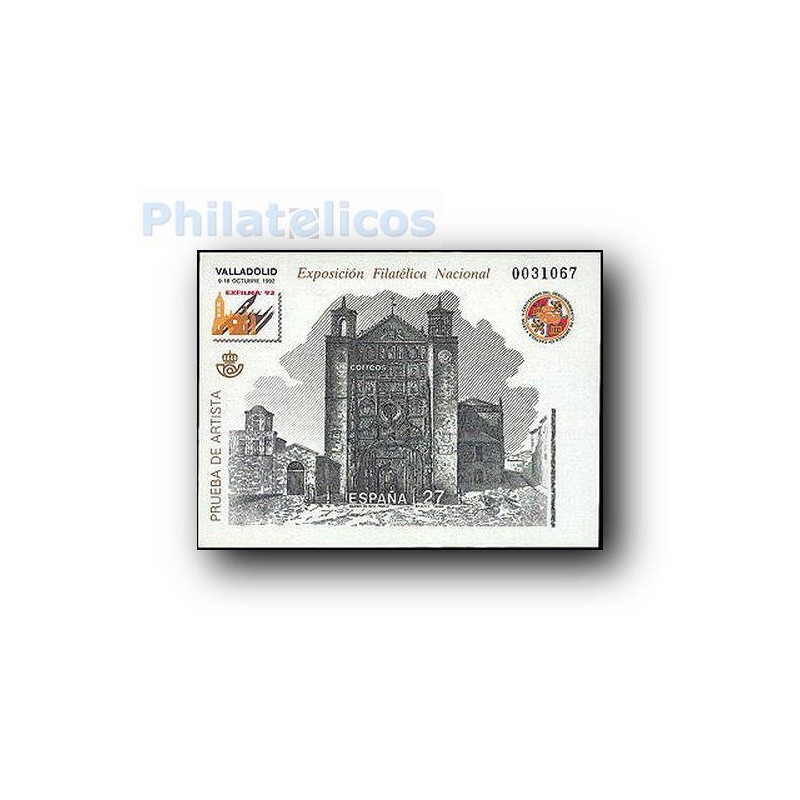 1992 Prueba Oficial. Exposición Filatélica Nacional EXFILNA´92