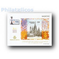 1998 Prueba Oficial. Exposición Filatélica Nacional. Exfilna´98