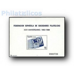 1988 Prueba Oficial 15A. EXFILNA '88. (Edifil 15A)