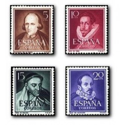 1950-53 España. Literatos. (Edif. 1071/74) **