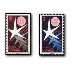 1958 España. Exposición de Bruselas. (Edif. 1220/21)**