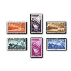 1958 Sellos de España (1232/1237). XVII Congreso Inter. de Ferrocarriles.
