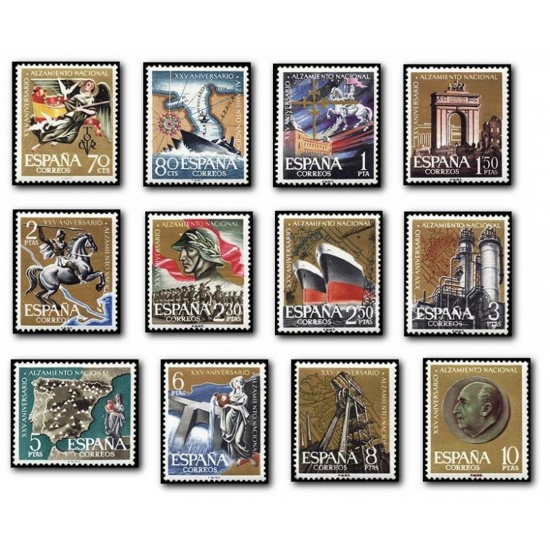 1961 España. XXV Aniv. del Alzamiento Nacional. (Edif.1353/64) **