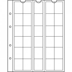 Hojas para monedas Leuchtturm NUMIS 25 transparentes (5 unds.)