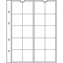 Hojas para monedas Leuchtturm NUMIS 34 transparentes (5 unds.)