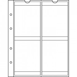 Hojas para monedas Leuchtturm NUMIS 66 transparentes (5 unds.)