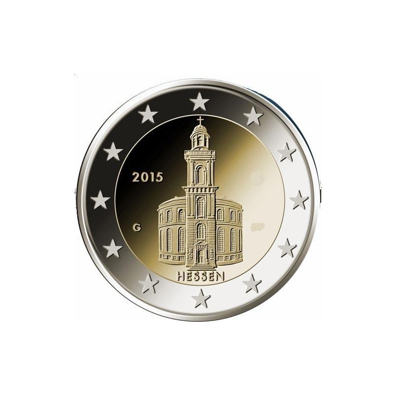 Moneda 2 euros conmemorativa. Alemania 2014 Hildesheim (5 cecas)