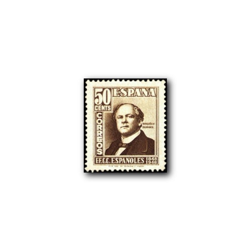 1948 Sellos de España. Centenario del Ferrocarril. Edif. 1037/39 *