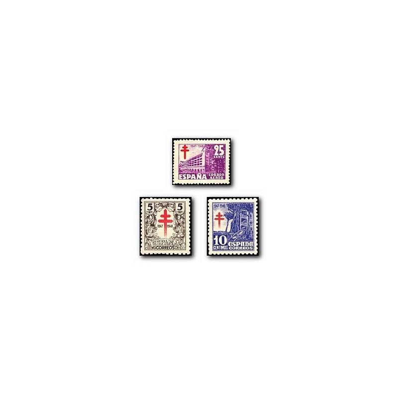1947 Sellos de España. Pro Tuberculosis. (Edif. 1017/19)**