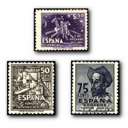 1947 Sellos de España (1012/14). IV Cent. del Nacimiento de Cervantes.